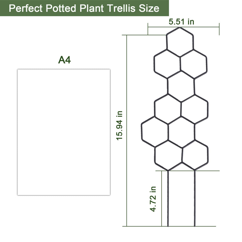 WellSign Metal Plant Trellis displayed with potted plants