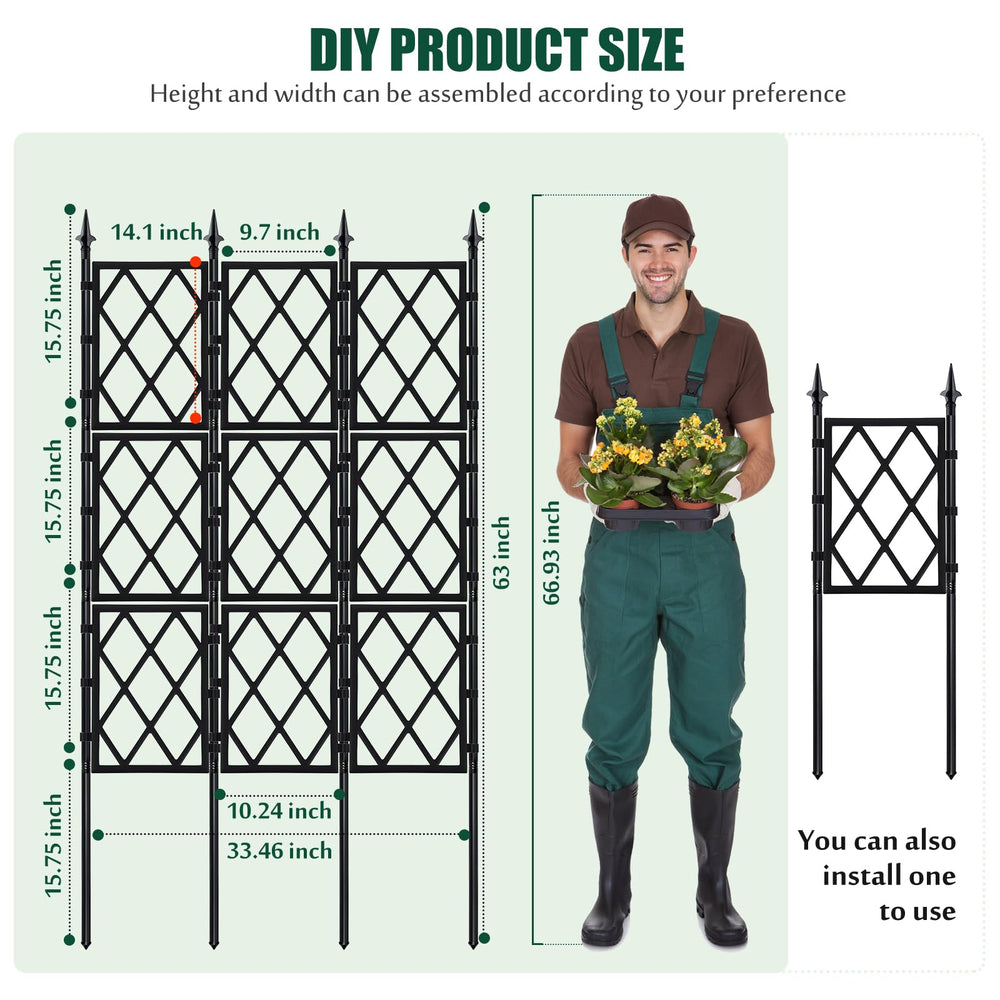 WellSign trellis used as a decorative fence in garden