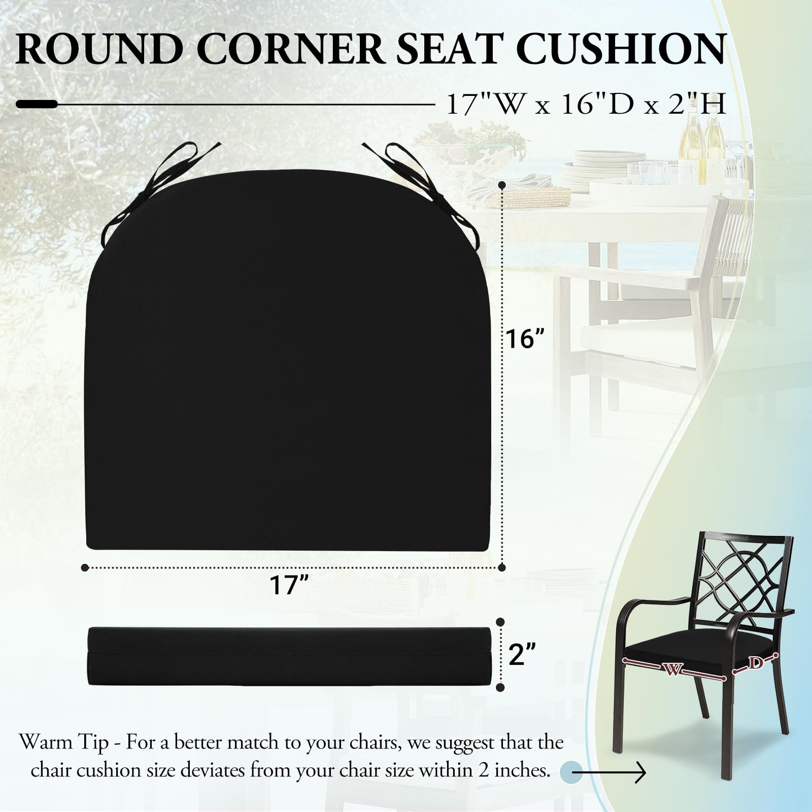 Wellsin chair cushion showing non-slip straps on the back
