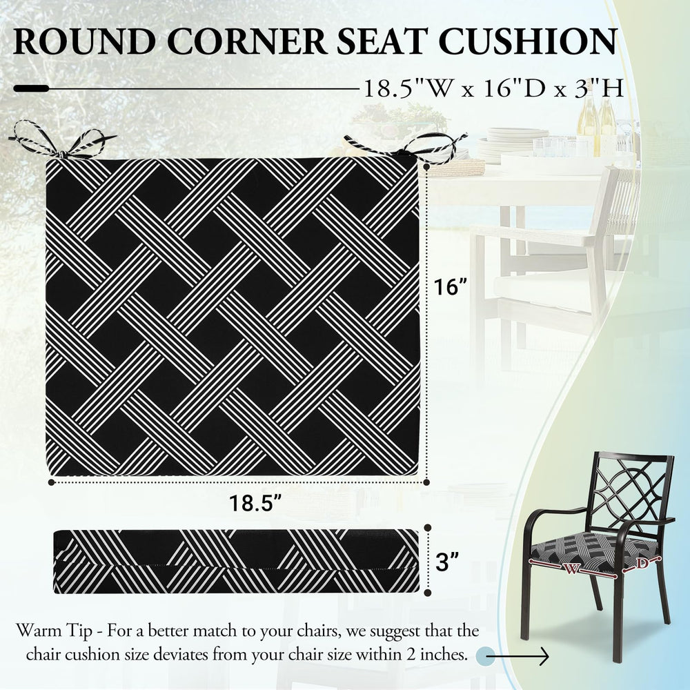 Wellsin Outdoor Chair Cushion 3 inch thick foam close-up
