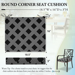 Wellsin Outdoor Chair Cushion 3 inch thick foam close-up