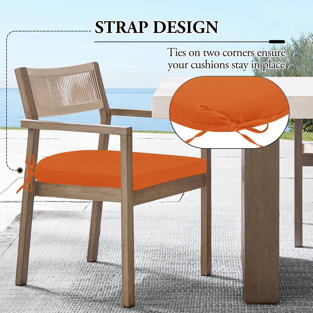 Wellsin outdoor chair cushions displayed in a garden