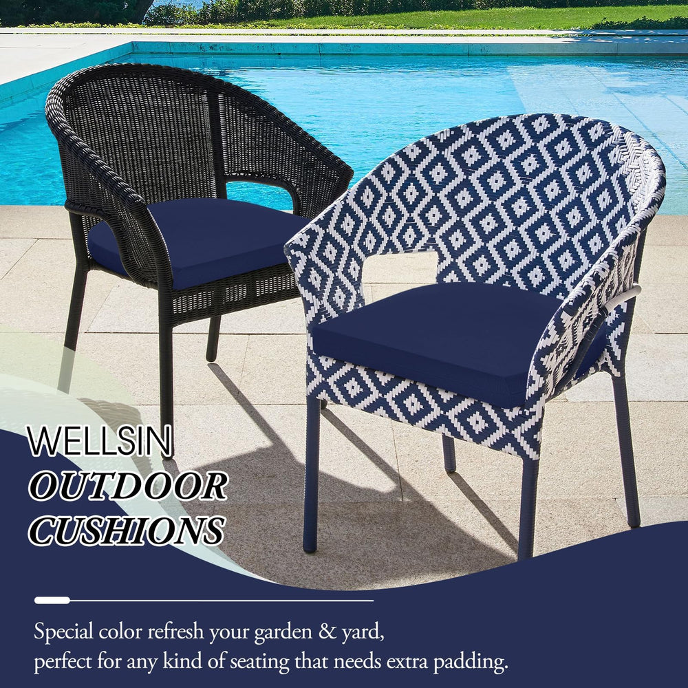 Wellsin outdoor cushions with a damp cloth for cleaning instructions