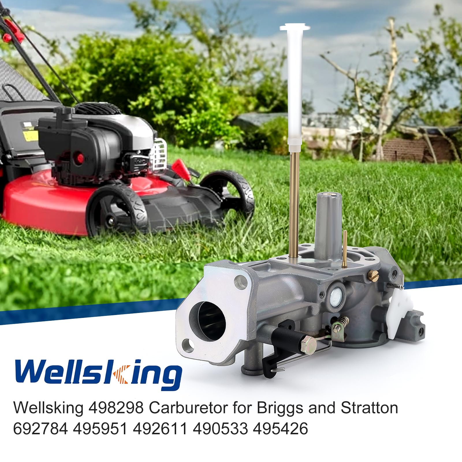 Wellsking Carburetor side view with foam filter
