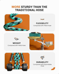 WELLUCK 50 FT Garden Hose in use watering garden