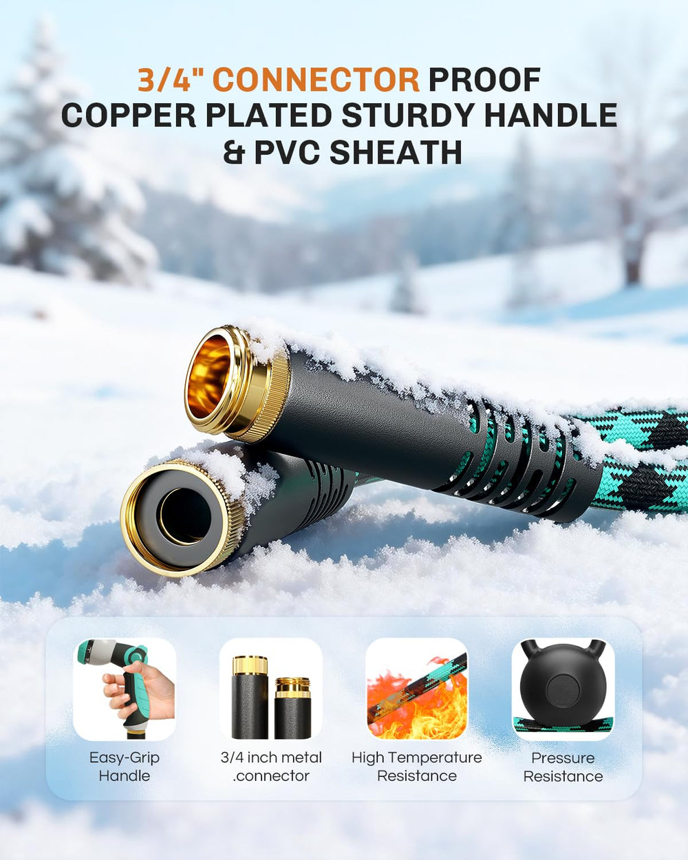 WELLUCK Garden Hose lightweight and durable over rough surface