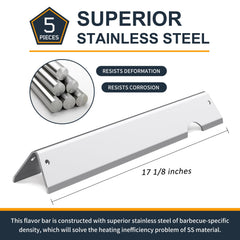 WEMEIKIT Flavorizer Bars 17 inch stainless steel close-up