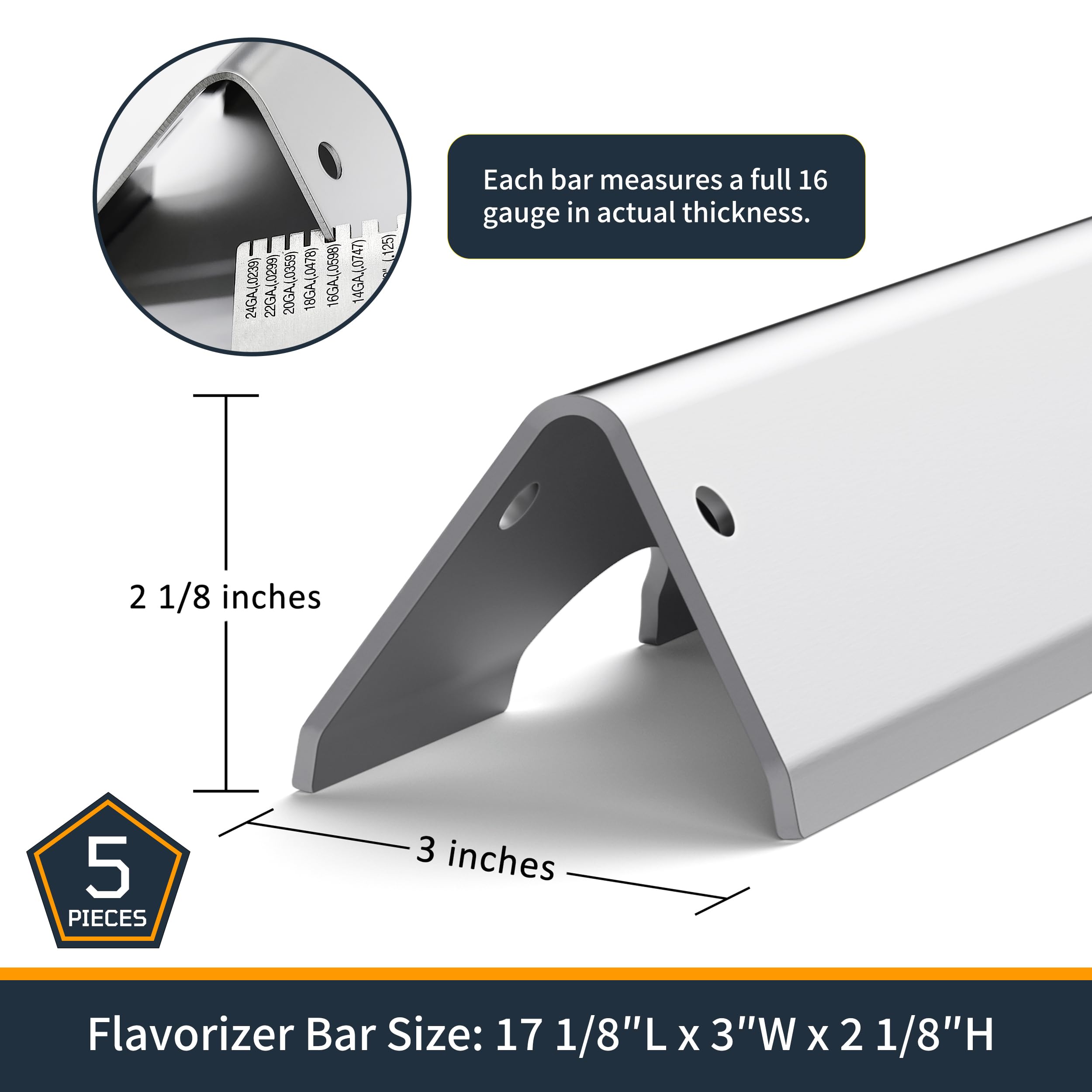 WEMEIKIT Flavorizer Bars dimensions measurement
