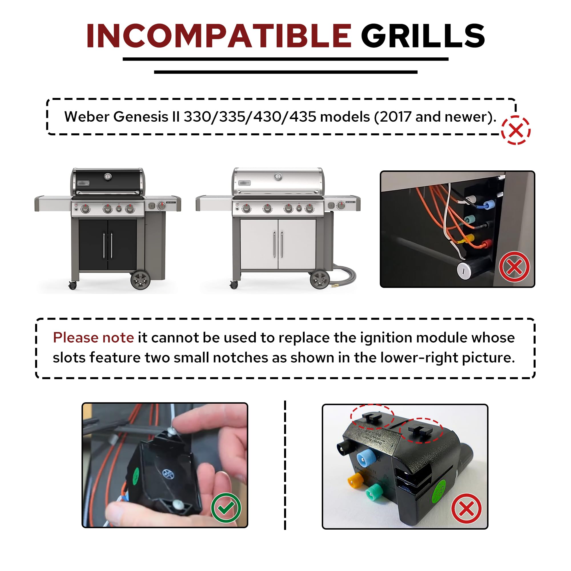 WEMEIKIT Igniter Kit for Weber Genesis II on a grill