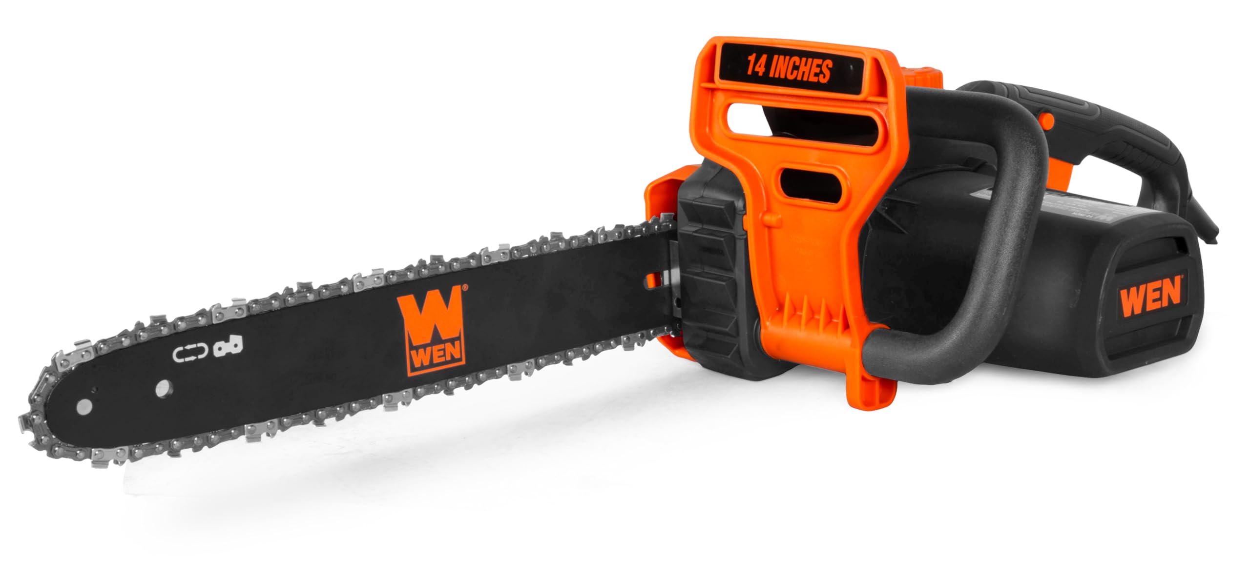 WEN Electric Chainsaw CP1014 side view showing motor