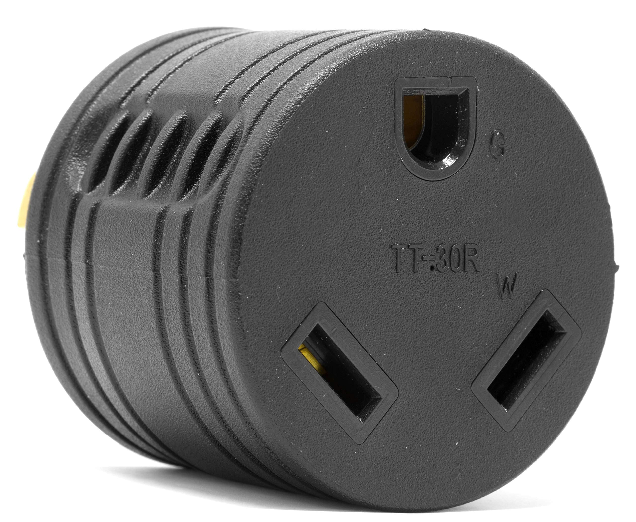 WEN NEMA L5-30P RV Adapter side view showcasing non-slip grooves