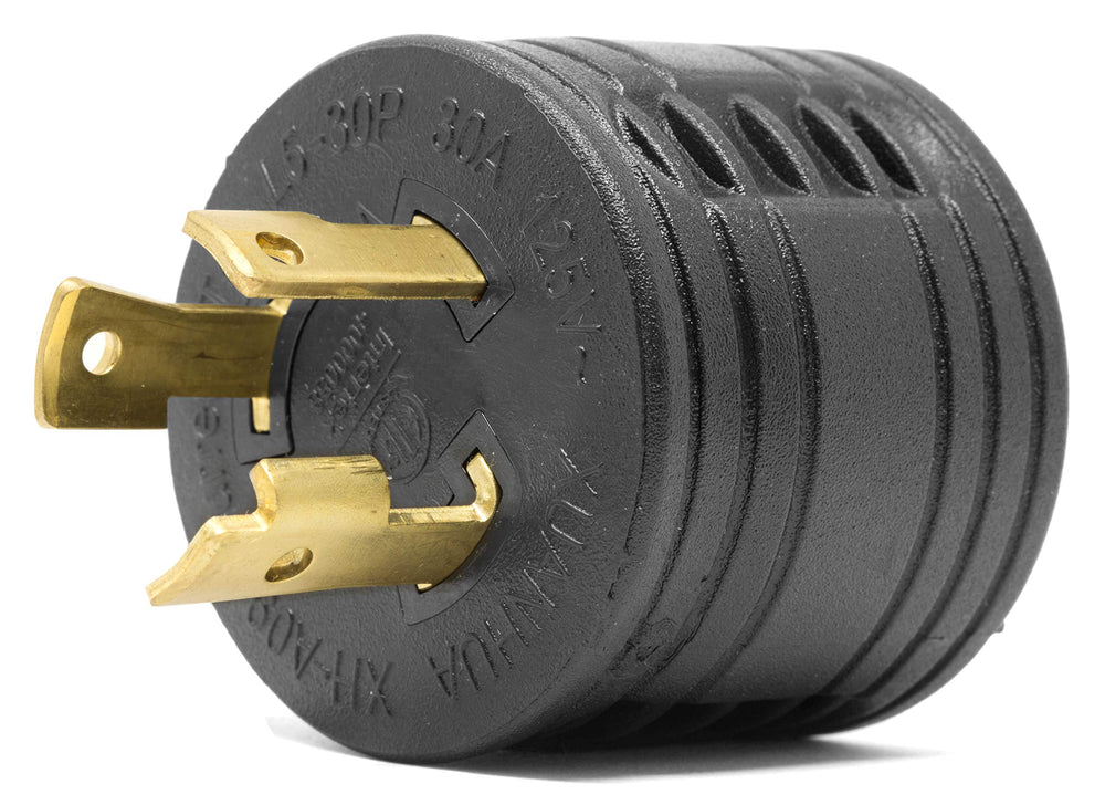 WEN NEMA L5-30P Twist-Lock Power Plug to TT-30R Adapter front view