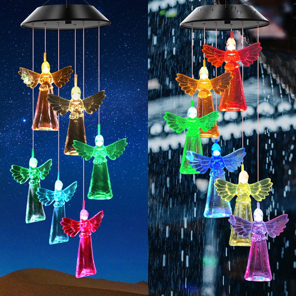 WENANA Angel Solar Wind Chimes packaging front view