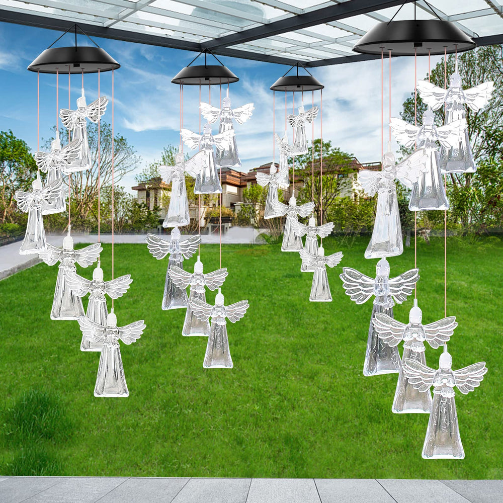 WENANA Angel Wind Chimes in a patio setting
