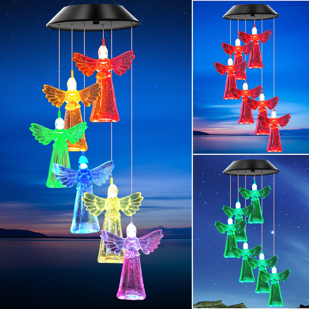 WENANA Angel Wind Chimes with detailed angel design
