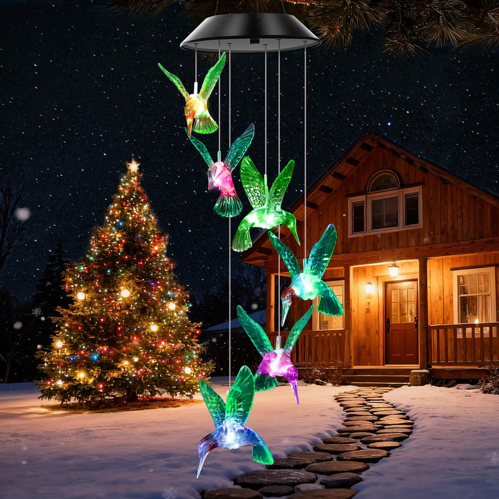 WENANA Hummingbird Wind Chime viewed from below