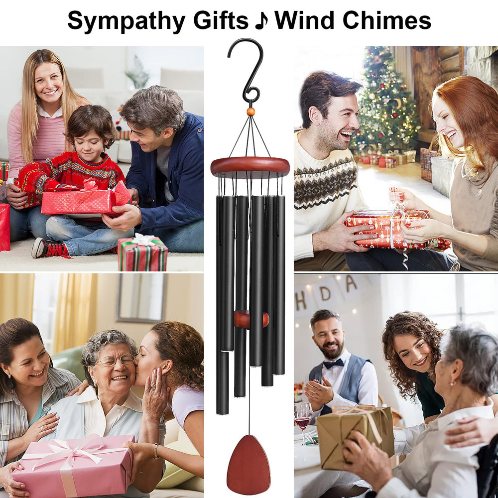 WENANA wind chimes displayed on a patio