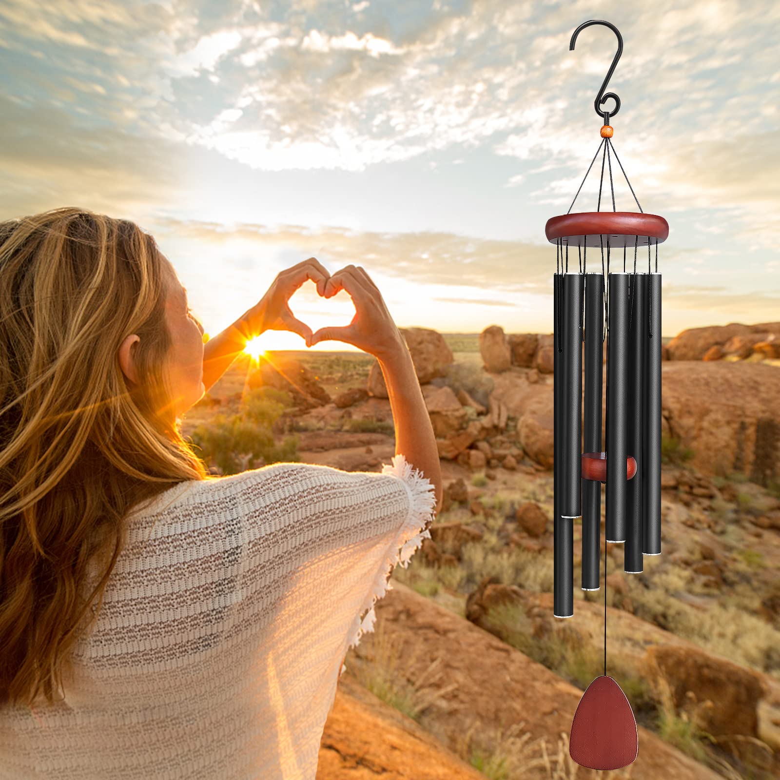 WENANA wind chimes showing the aluminium tubes