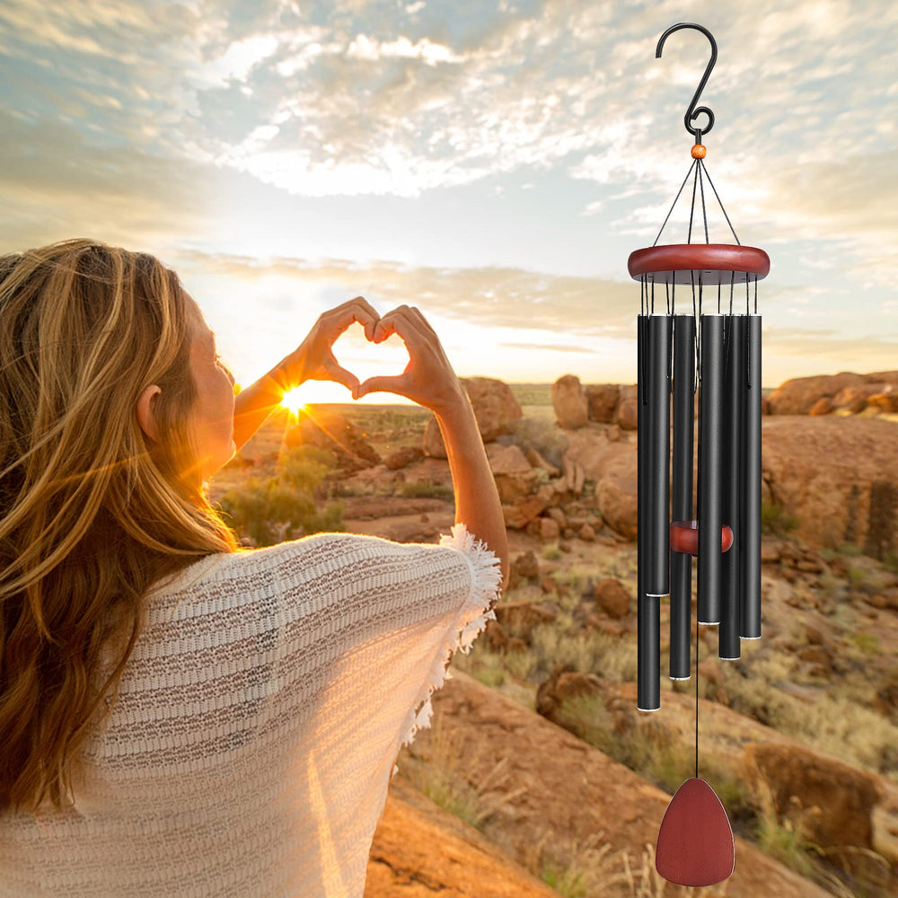WENANA wind chimes showing the aluminium tubes