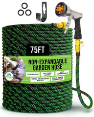 Wenlock Store 75 ft garden hose with metal nozzle in green