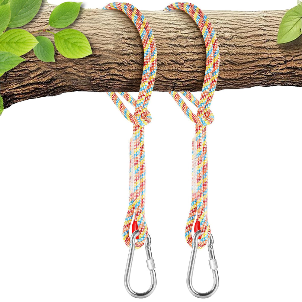 Werfeito Tree Swing Ropes Set of 2, 15FT in rainbow colour