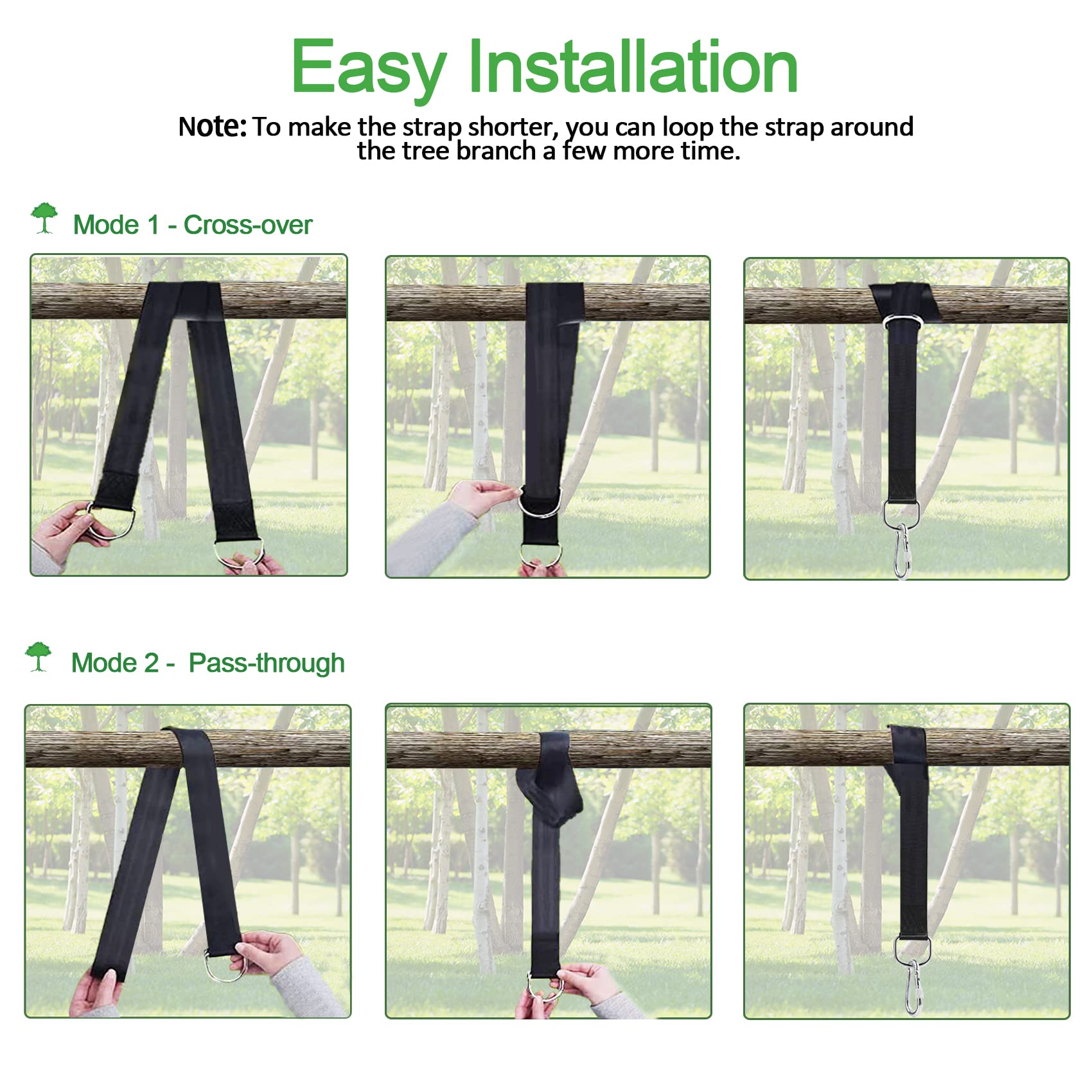 Werfeito tree swing straps kit with packaging