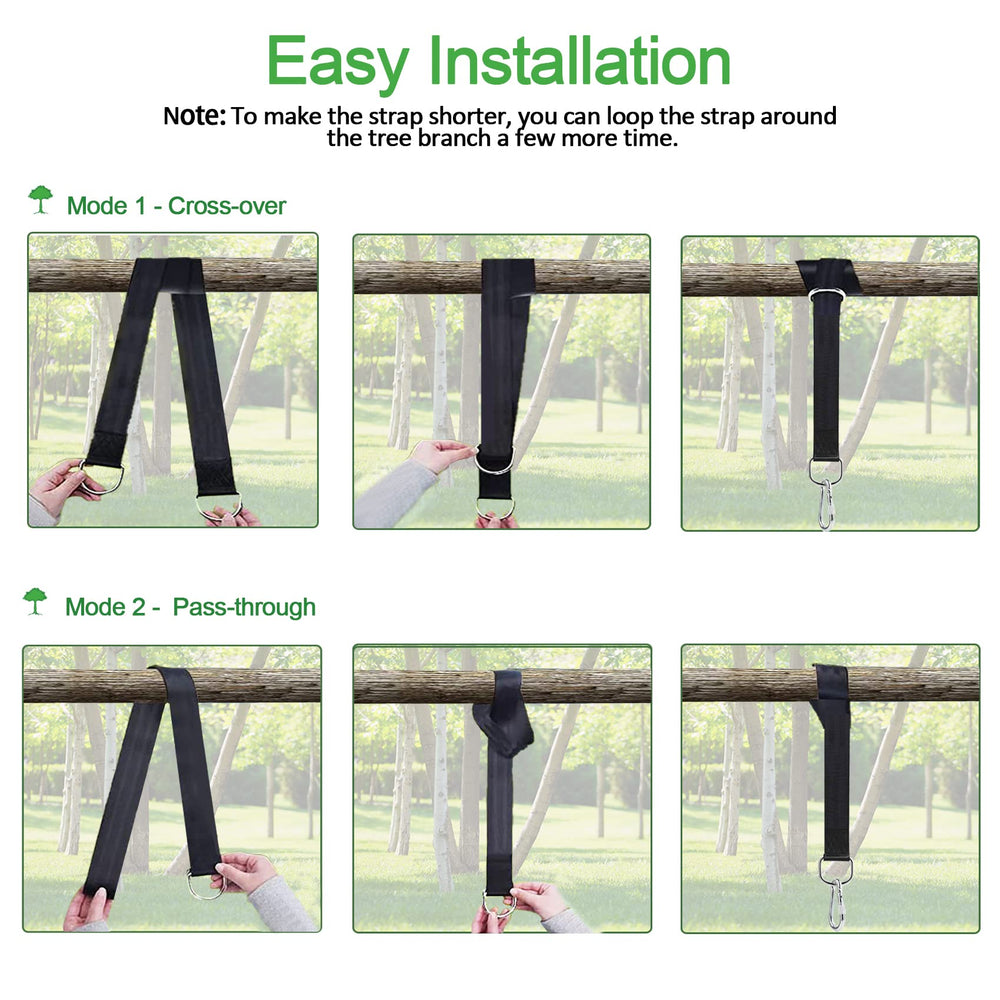 Werfeito Tree Swing Straps with tree protector in use
