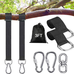 Werflyto Tree Swing Hanging Straps Kit 3FT with carabiners