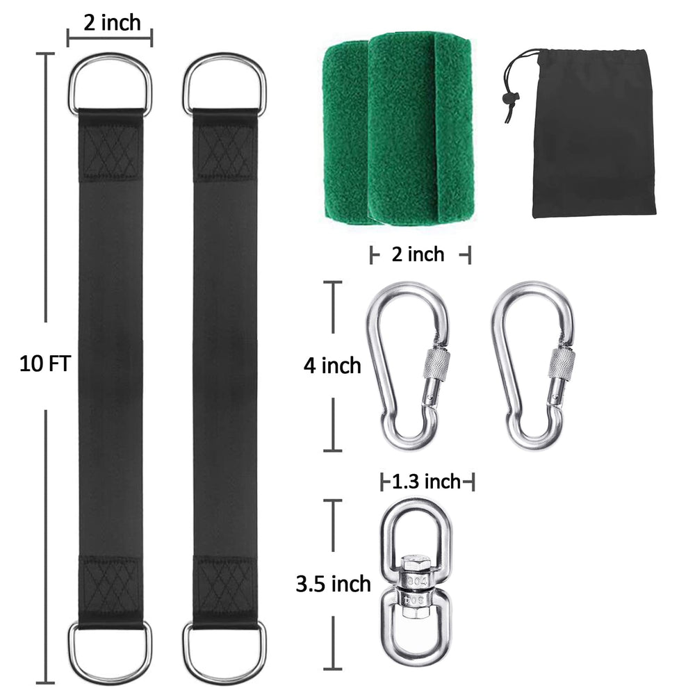 Werflyto tree swing straps with tree protector pad