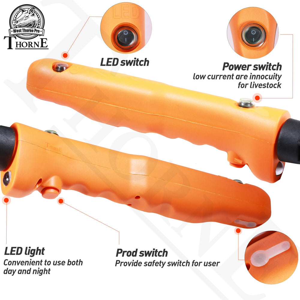 West Thorne Pro Cattle Prod packaging with charger