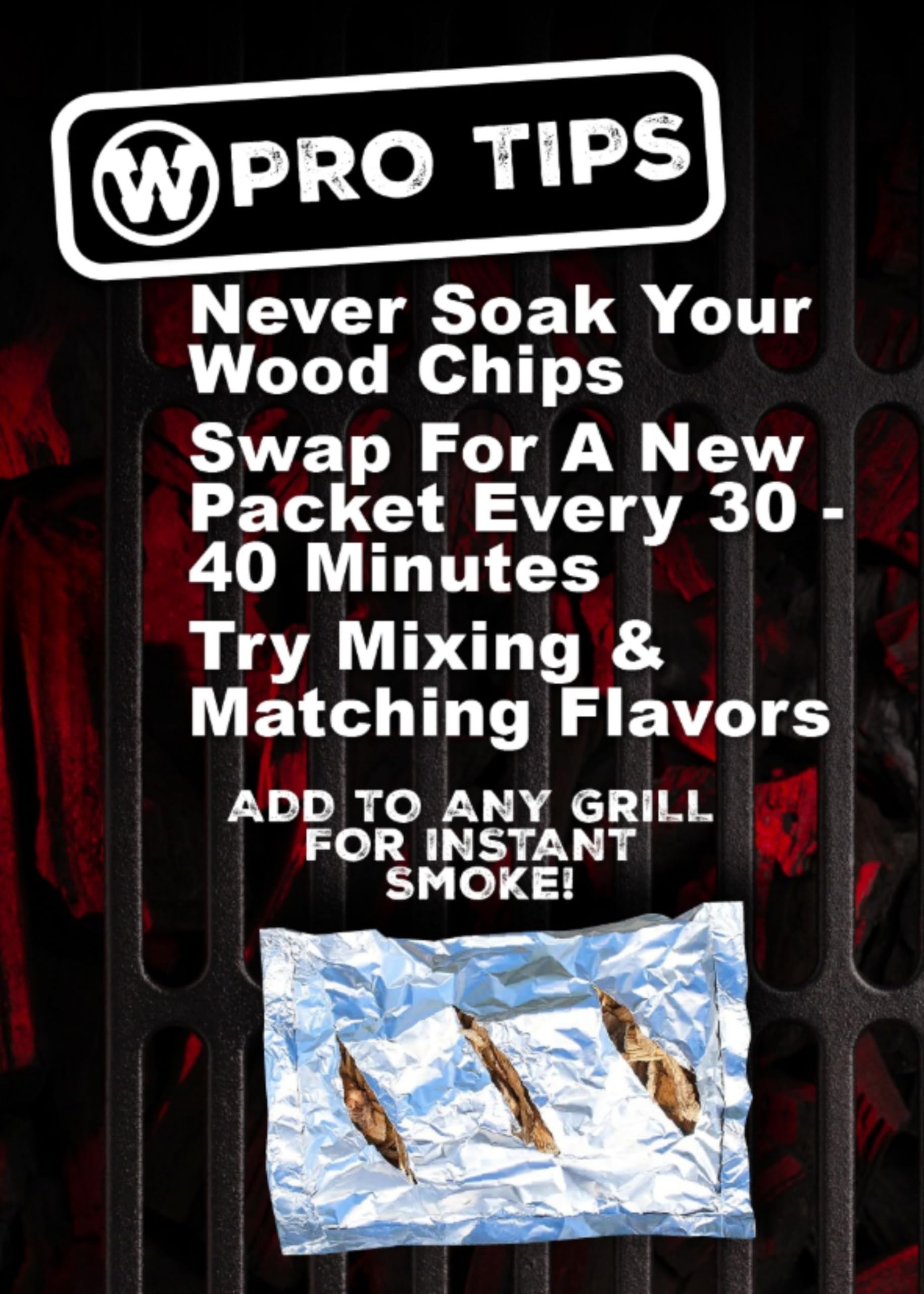 Western BBQ Wood Chips on grilling setup