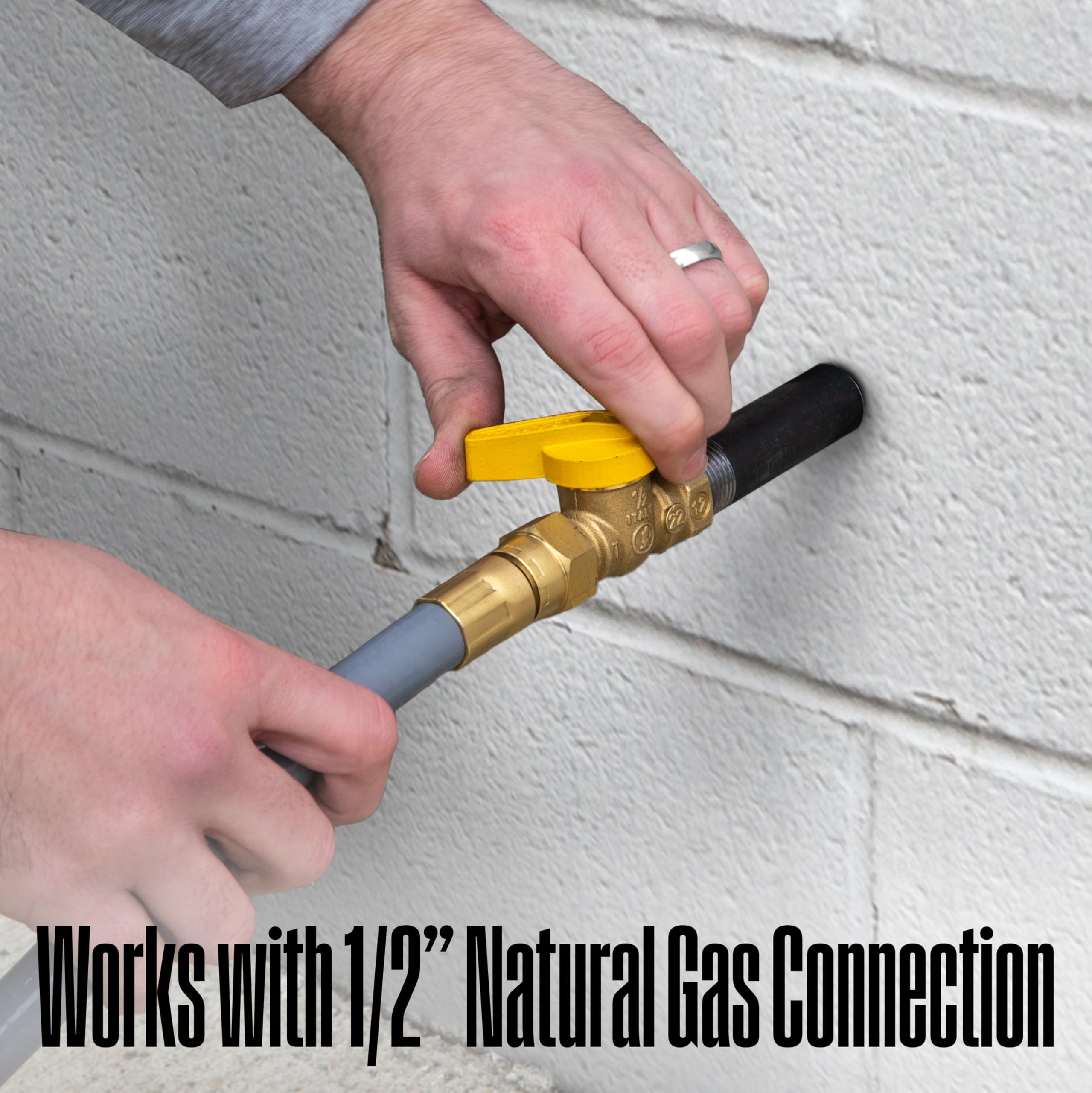Westinghouse natural gas hose in outdoor setting