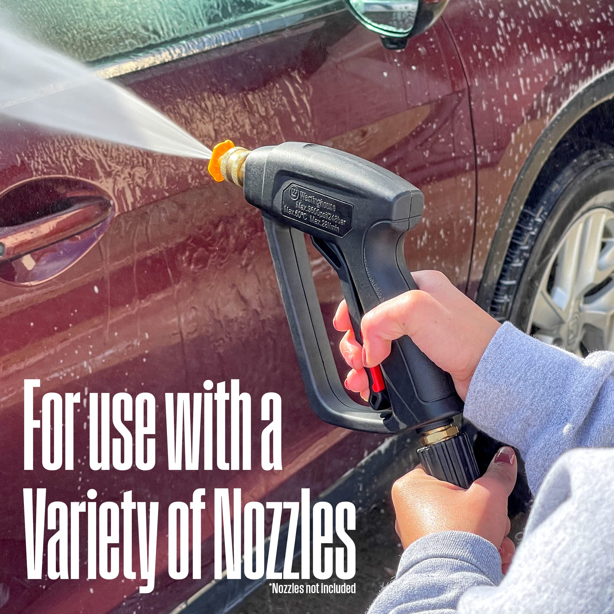 Westinghouse Short Pressure Washer Gun with foam cannon attachment