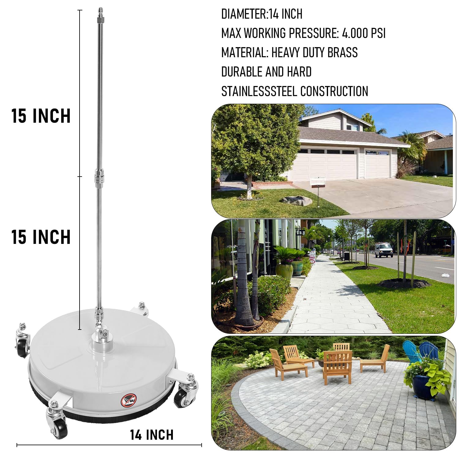 Wexo Palindrog surface cleaner with wheels and extension wands