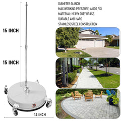 Wexo Palindrog surface cleaner with wheels and extension wands