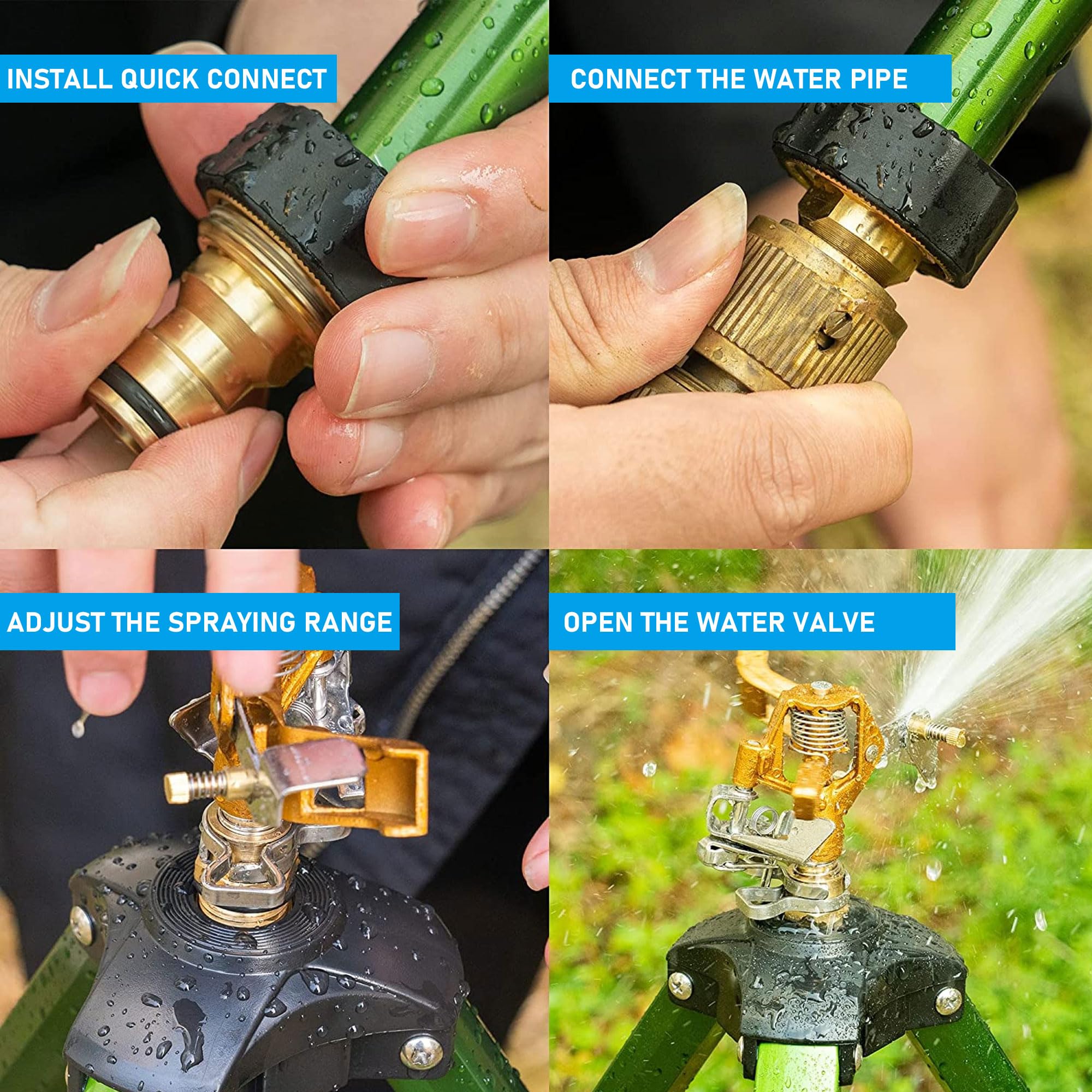 Wexo Palindrog Tripod Sprinkler with hose connection