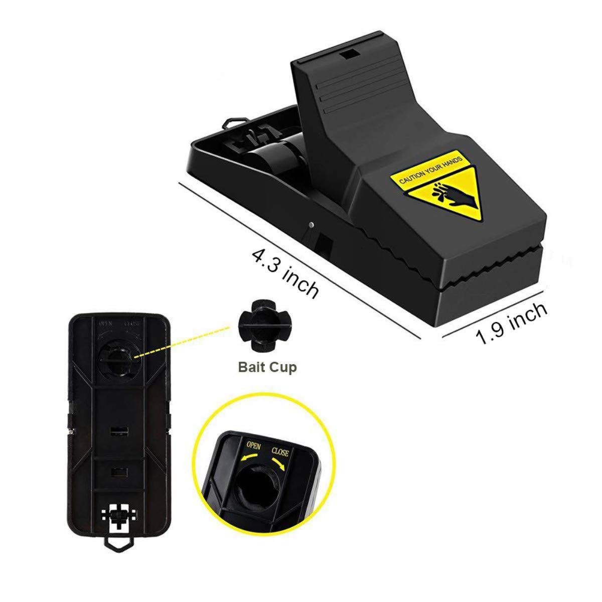 Wgbon mouse trap with peanut butter bait