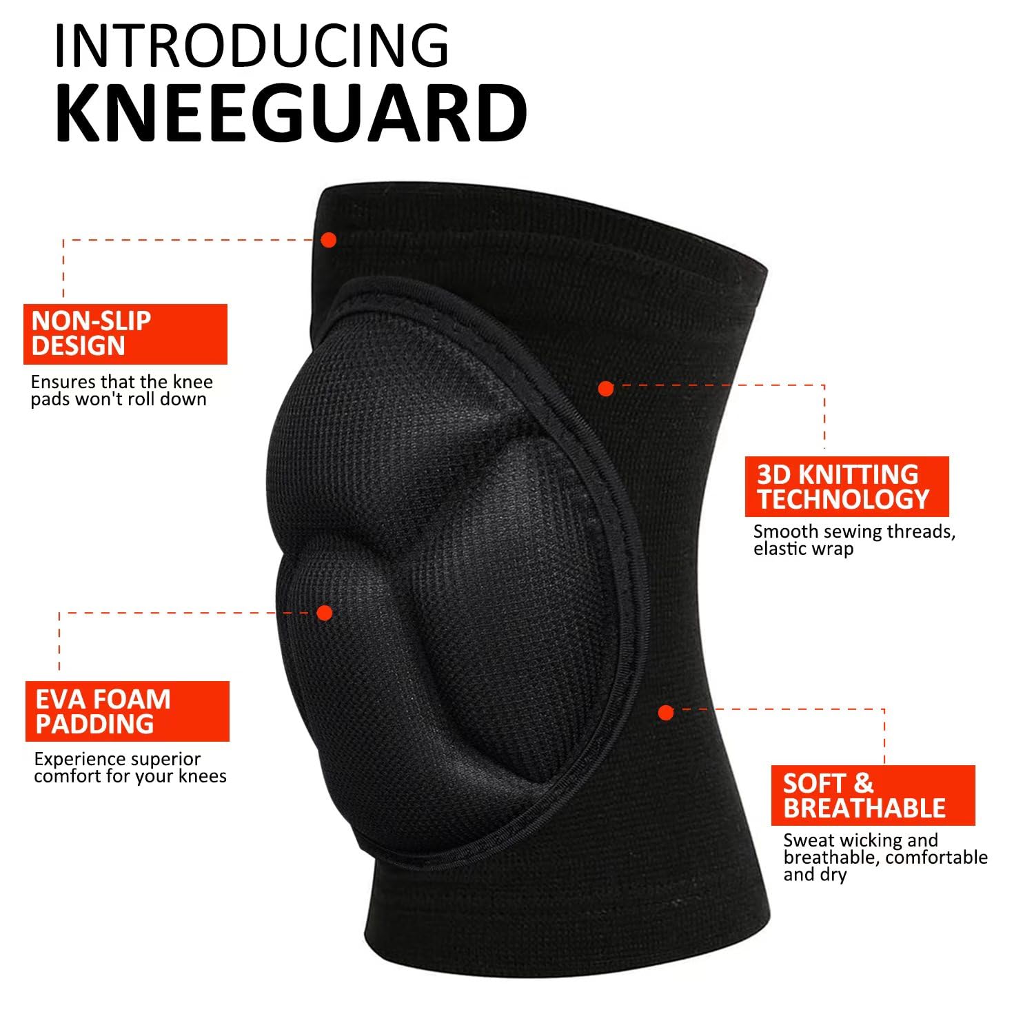 Wghtri knee pads back view demonstrating heat retention technology