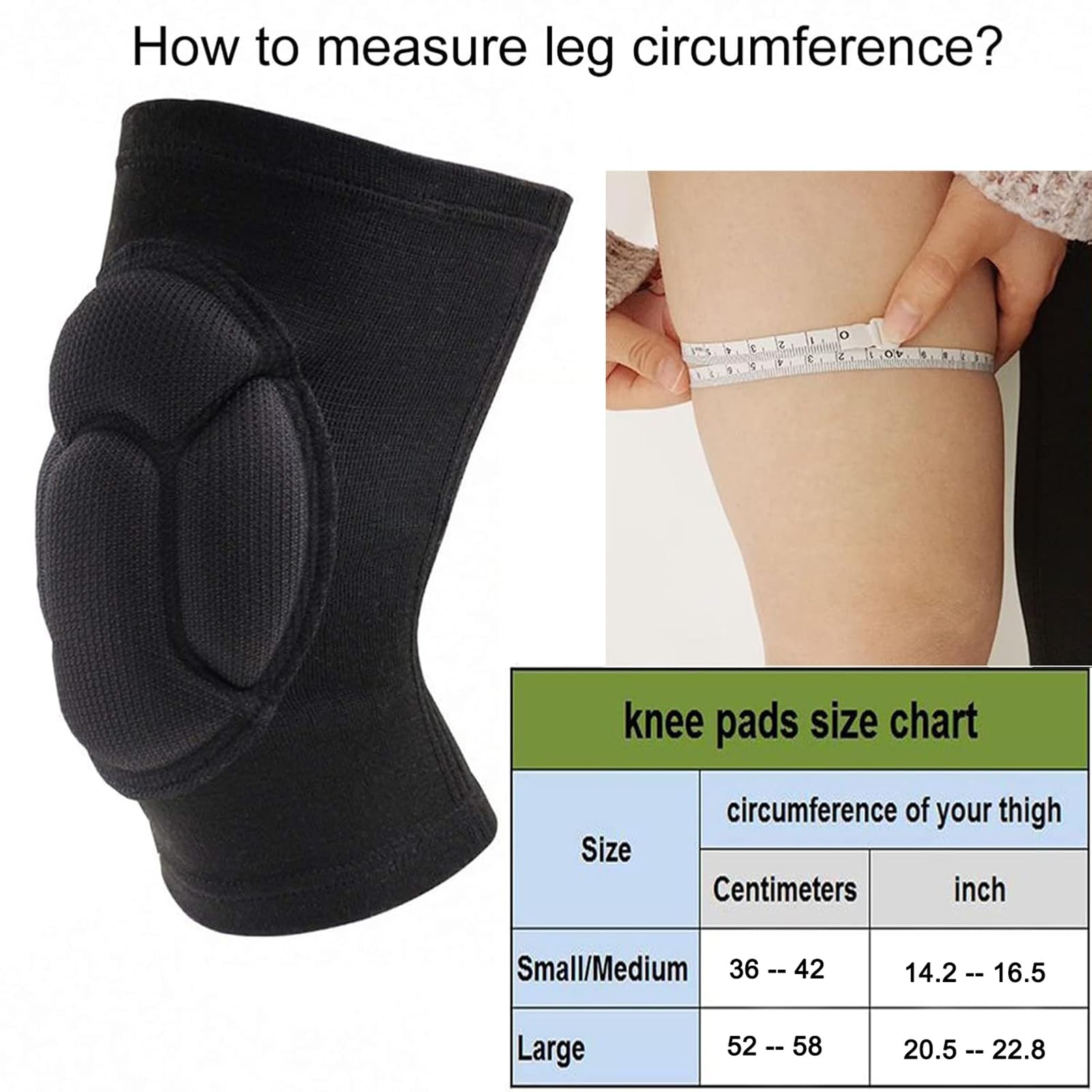 Wghtri Knee Pads with adjustable straps for secure fit