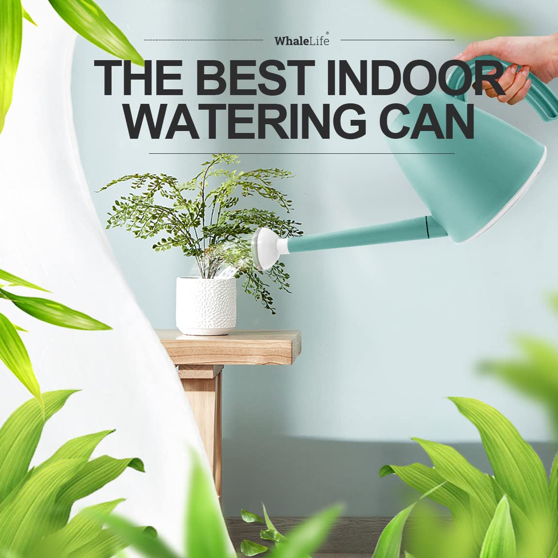 WhaleLife Indoor Watering Can showing capacity markings