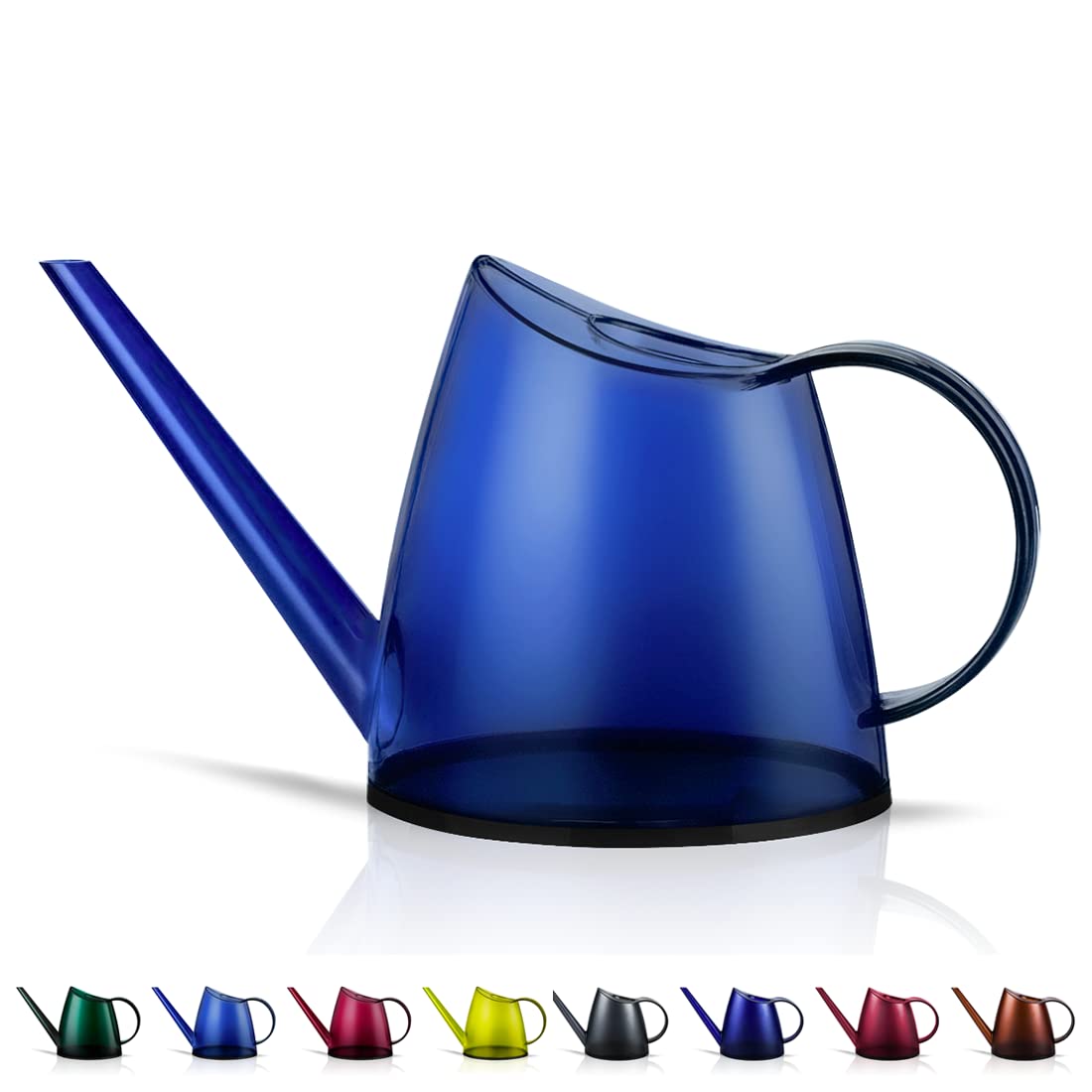 WhaleLife Small Indoor Plant Watering Can 1.4L Blue front view