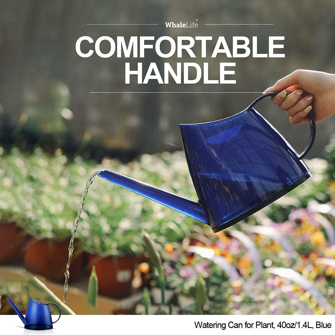 WhaleLife watering can in a compact storage setting
