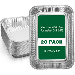 Whaleme Aluminum Drip Pans 20 Pack, front view