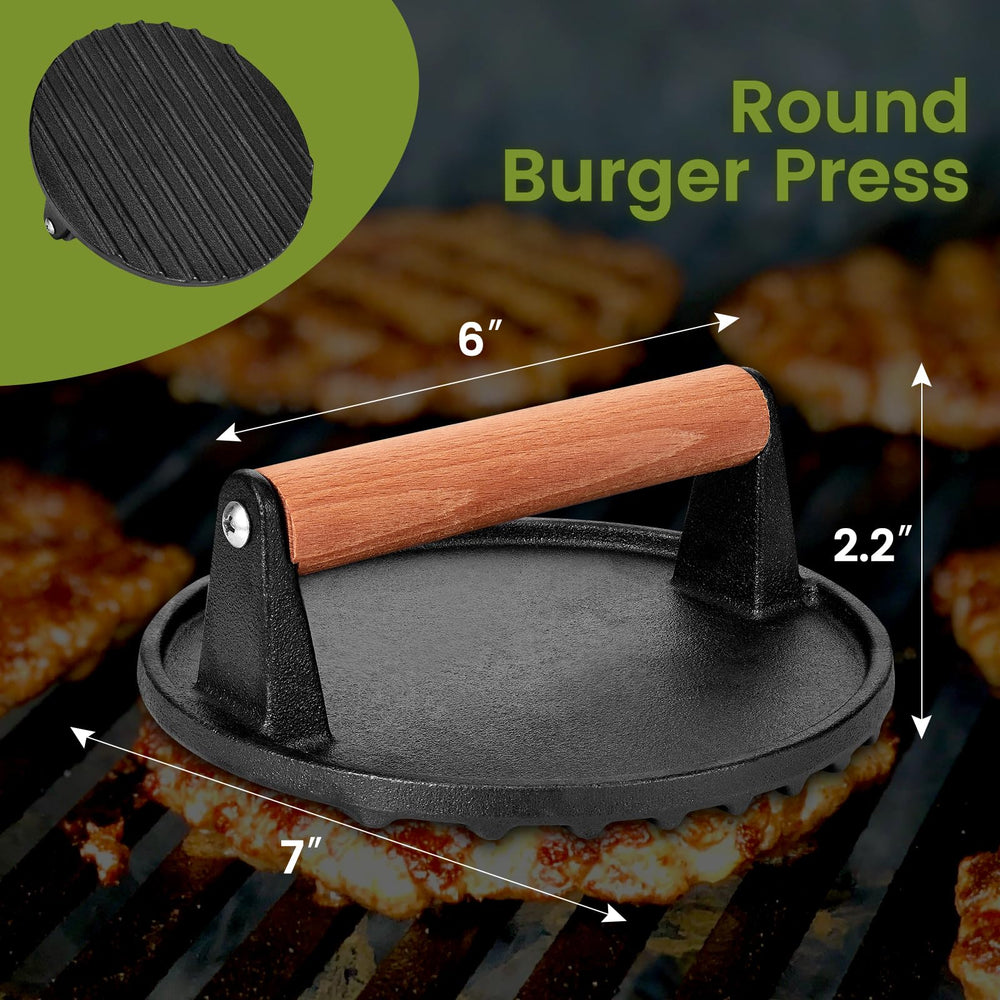 Whaleme Burger Press grooved bottom for even cooking