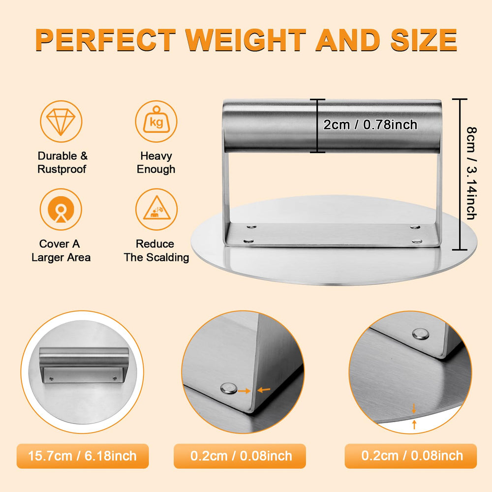 Whaleme Burger Press side view showcasing its smooth surface