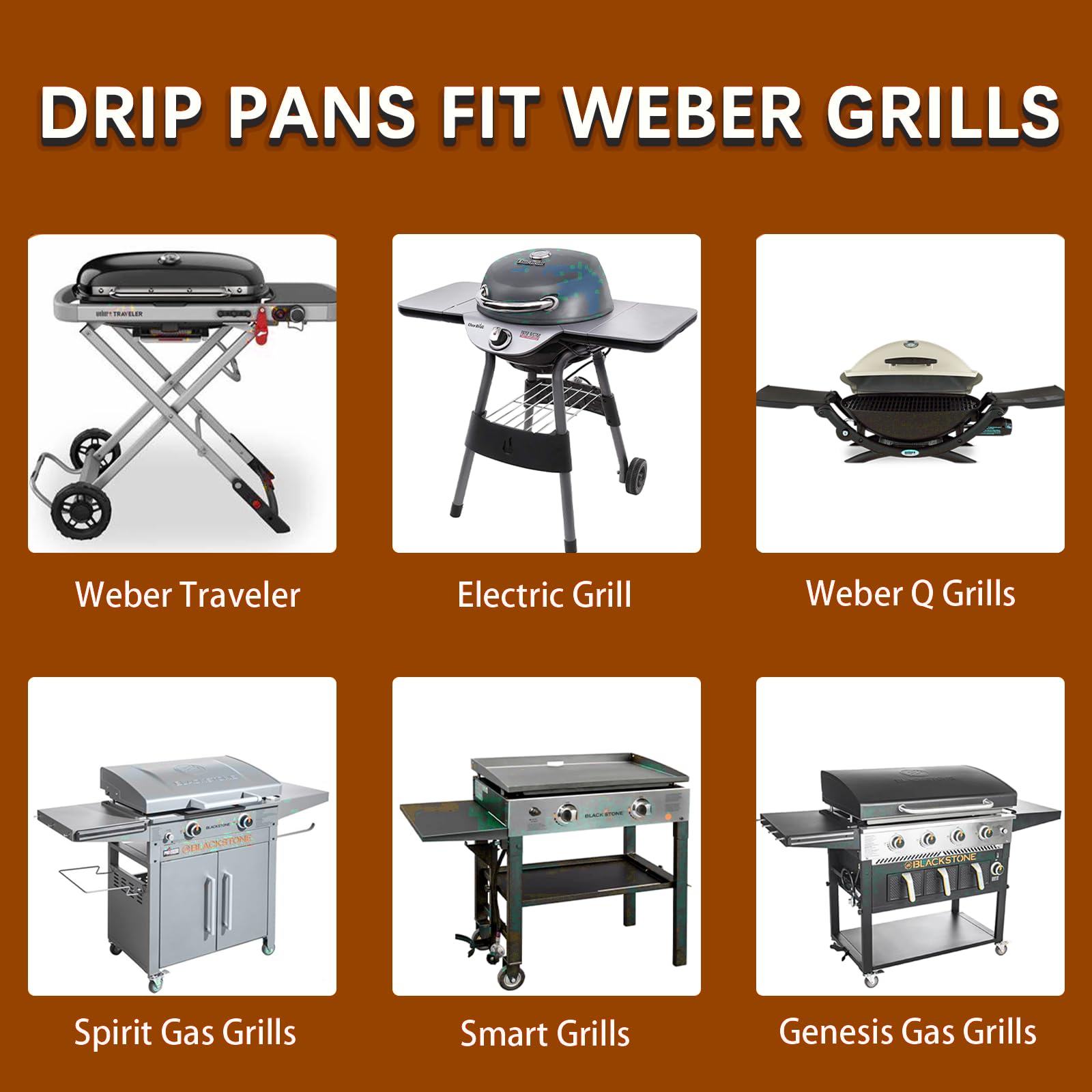 Whaleme drip pan in use on a Weber grill
