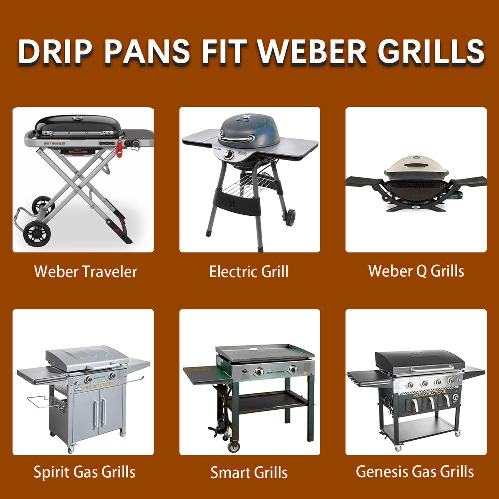 Whaleme drip pan in use on a Weber grill