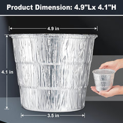 Whaleme grease bucket liner dimensions 4.9" x 4.1"