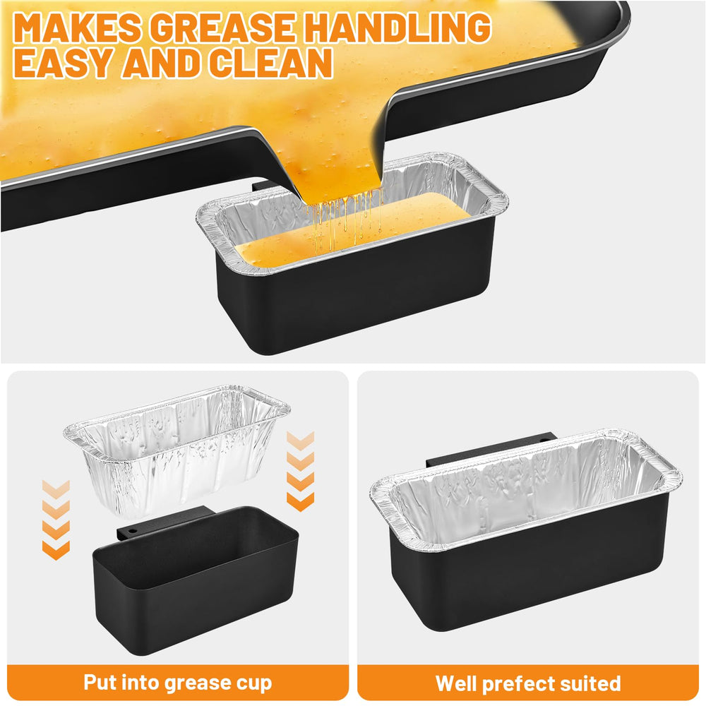 Whaleme grease cup liner placed in Blackstone Griddle
