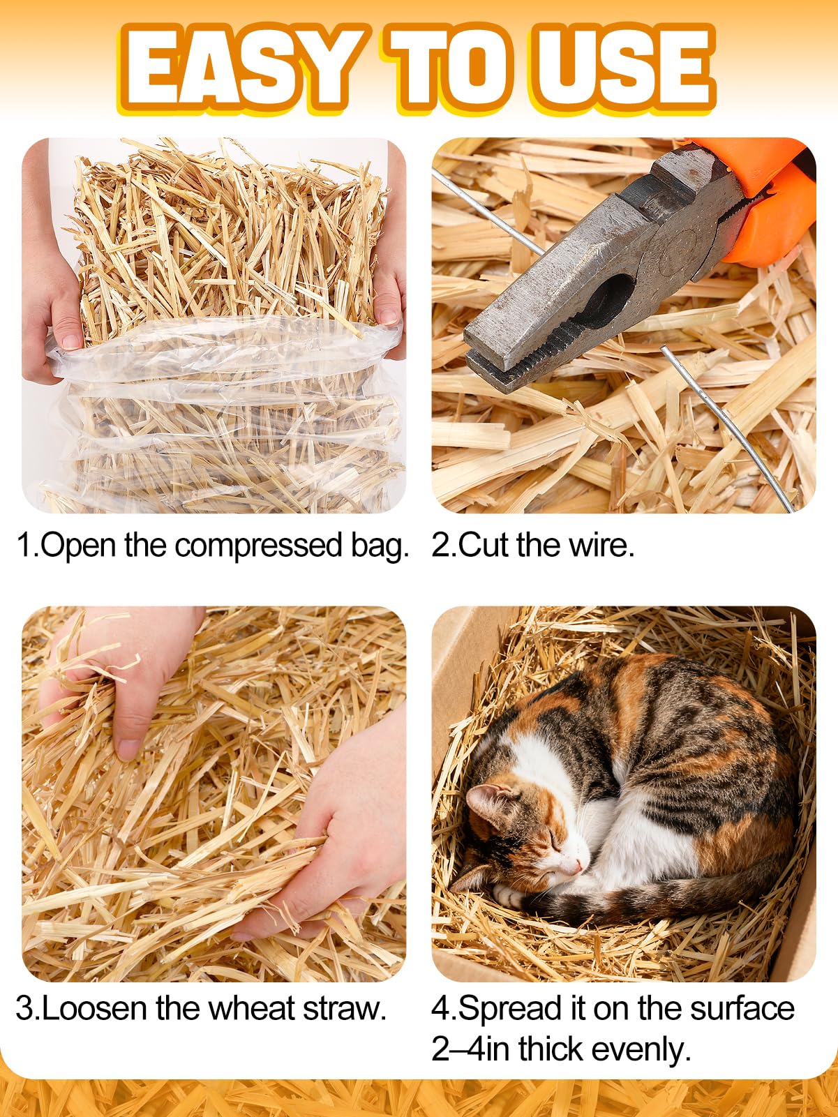 Wheat Straw used as garden mulch